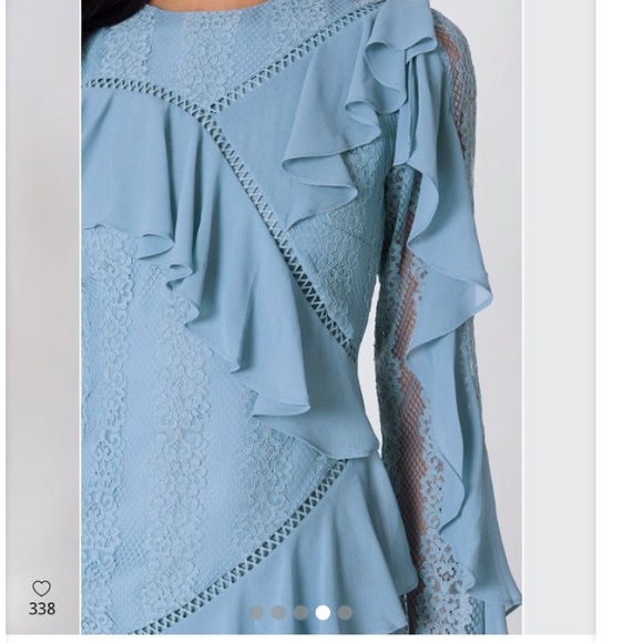 🔥Keepsake better days dusty blue ruffle lace dres - Picture 4 of 8